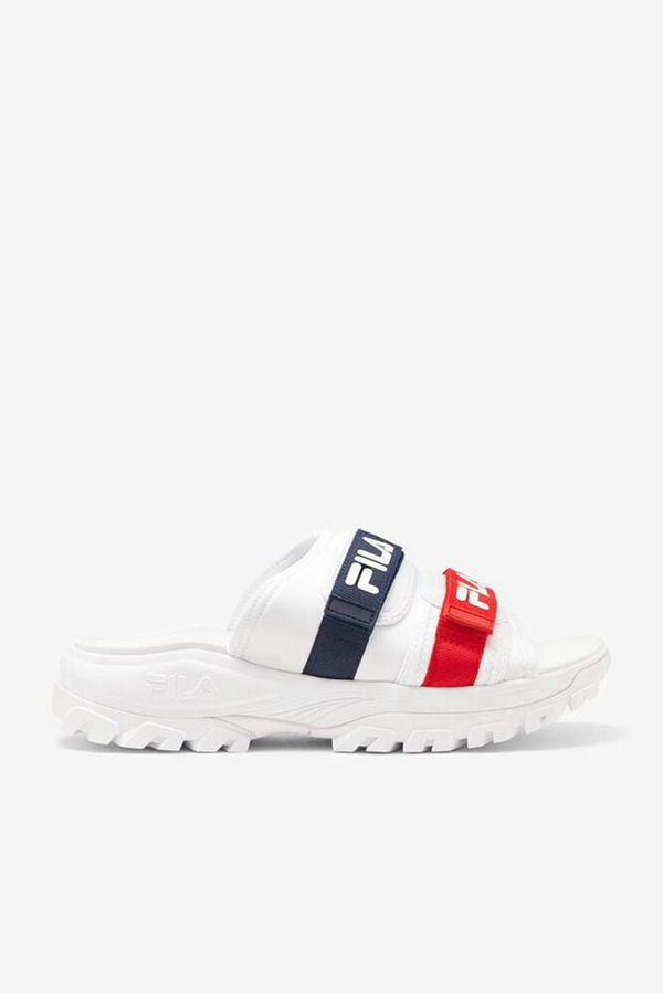 Fila Outdoor Men's Sandals - White/Navy/Red,NZ 520-41526